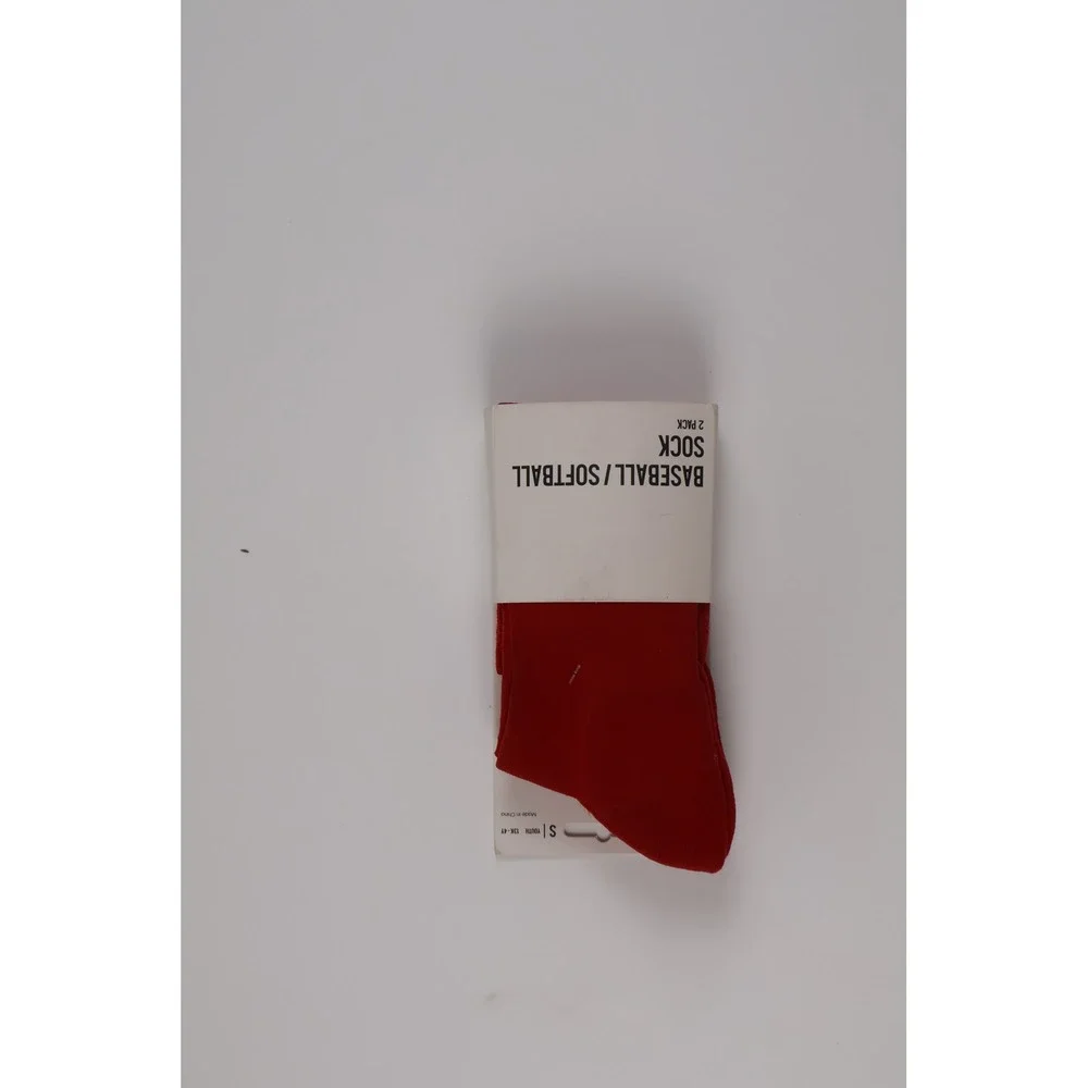 DSG Youth Socks Baseball Softball 2 Pack Red Solid Small NWT
